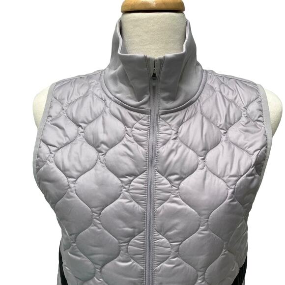 Nike Vest Sz M Aerolayer Puffer Fleece Gray Full Zip Running Athleisure Workout - Picture 2 of 12
